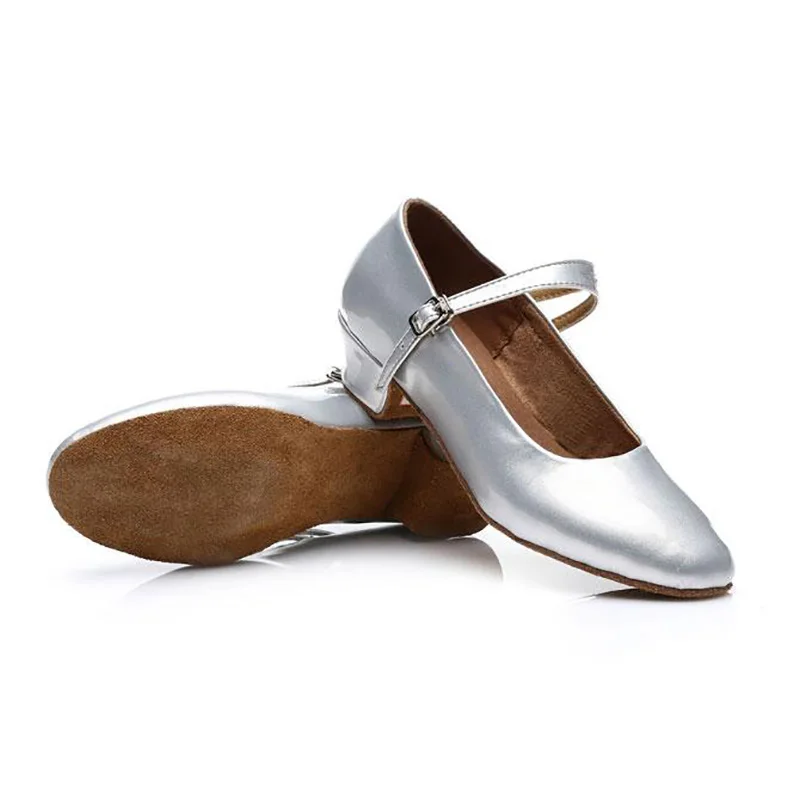 

USHINE EU24-41 Soft Sole Gold Silver Zapatos de baile latino mujer Tango Latin Salsa Ballroom Dance Shoes Girls Woman