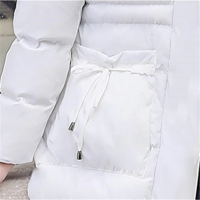 

Women Fashion Hooded Parkas 2020 Winter Jacket Slim Thick Warm Cotton Jacket Women Clothing M298