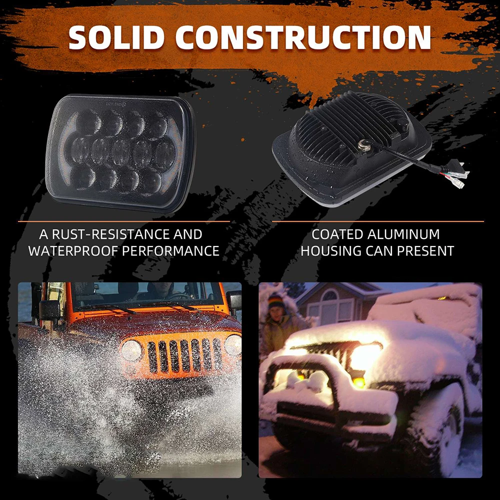 300 Вт 5X7 &quot7x6 дюймов DRL H4 светодиодная фара s для Jeep Wrangler Cherokee XJ comeven MJ прямоугольная