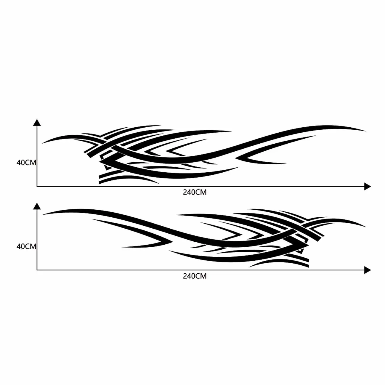 

2PCS Car Sticker For BMW Audi Volkswagen VW Ford Toyota Honda Mercedes Benz Renault Auto Side Stripe DIY Decal Car Accessories