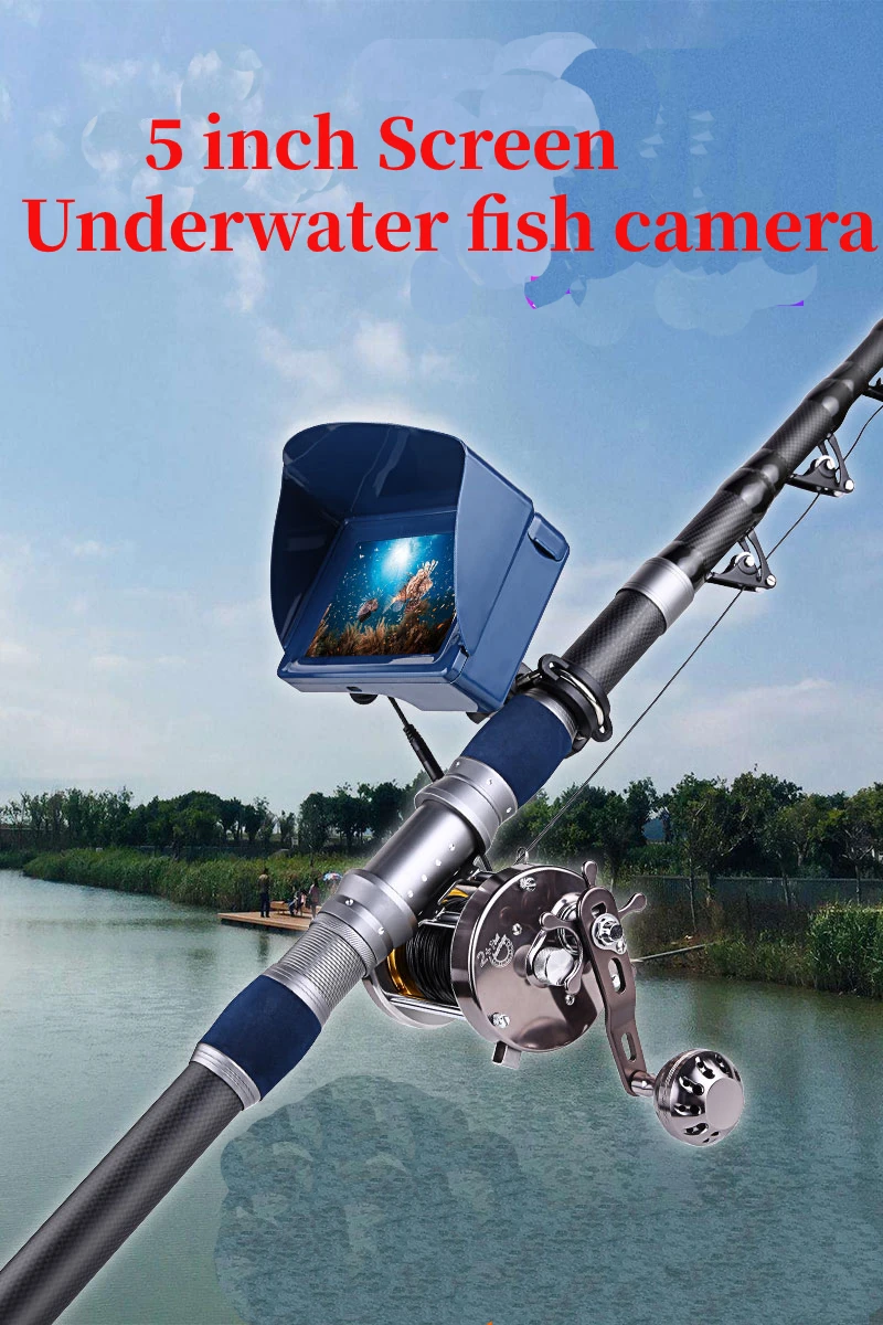 Comprar Cámara De Peces A Prueba De Agua De 5,0 Pulgadas, Caña De Pescar De 3,6 M, Buscador De Peces Bajo El Agua, Lente De 8MP, Cable De 40M, Cámara De Vídeo De Pesca, Pez De Mar De Hielo