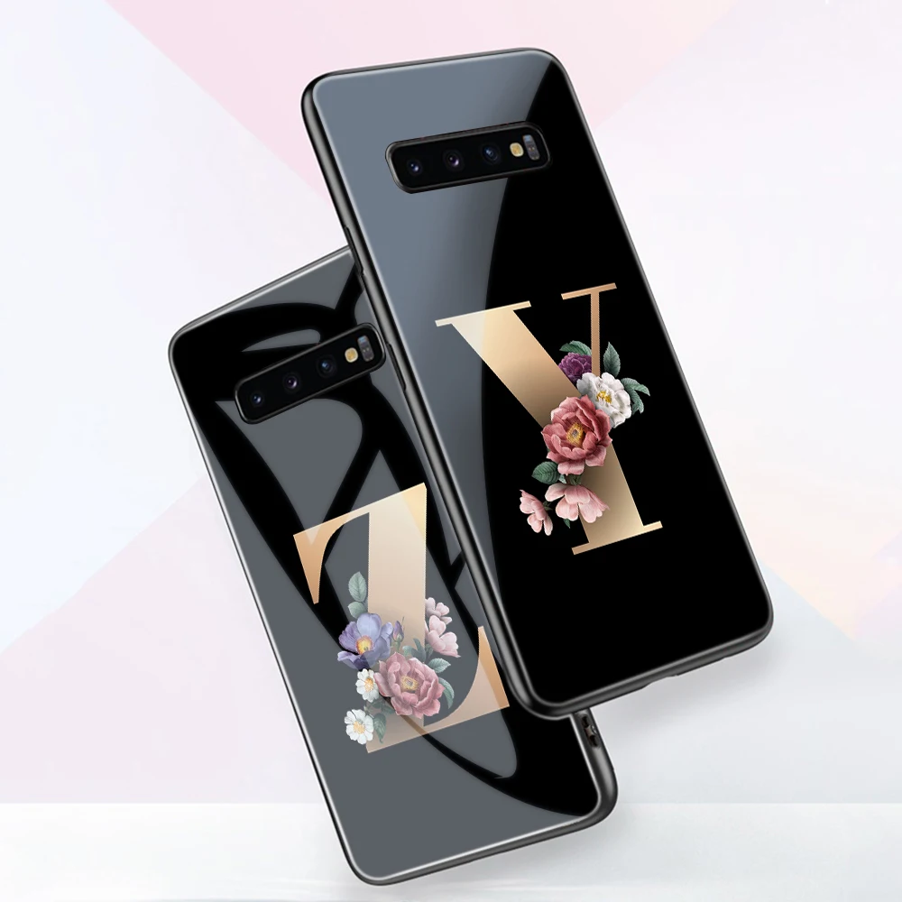 

Letter R Z Case For Samsung S21 S10 S9 S8 S20 Plus Ultra A51 A71 A50 A21S A70 A52 A02S 12 Note 20 10 9 Plus Tempered Glass Funda