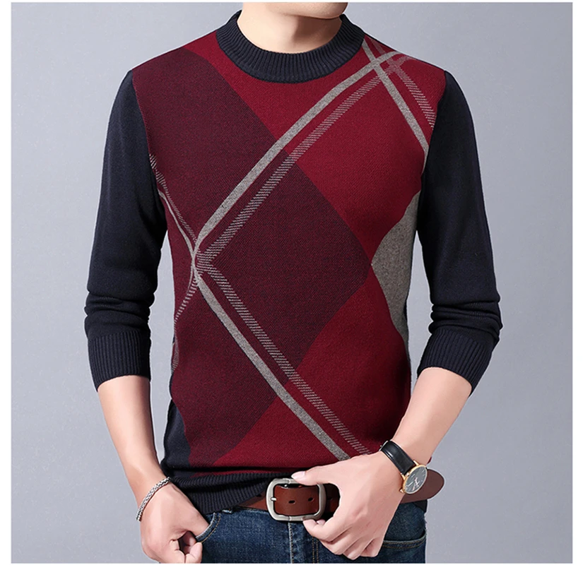 Новинка зимний мужской свитер Повседневный пуловер для мужчин круглый ворот