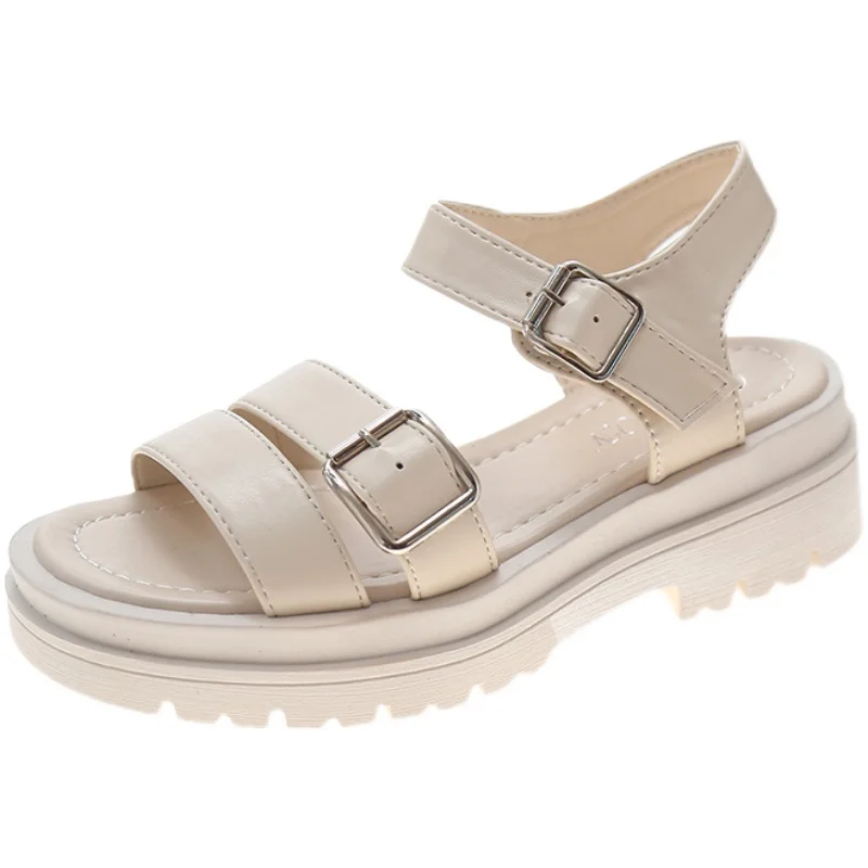 

Clogs With Heel 2021 Sandals Med Espadrilles Platform Clear Shoes Muffins shoe Thick New Fashion Medium High Summer Girls Beach