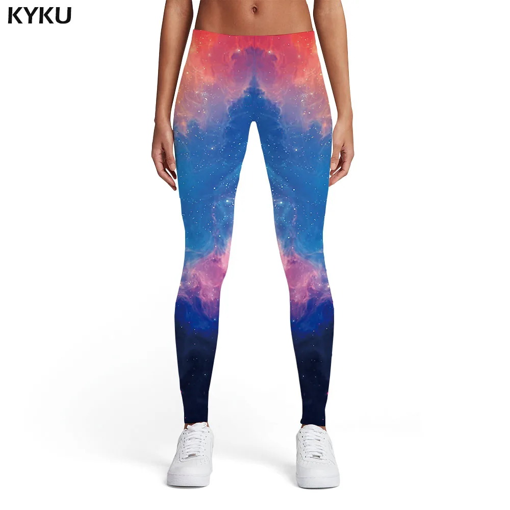 Женские разноцветные спортивные Леггинсы KYKU Разноцветные Повседневные с