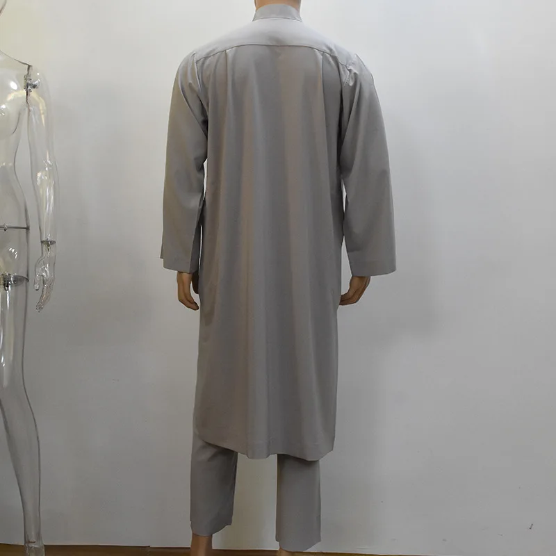 2 Piece Set Islam Abaya Men Muslim Clothes Kaftan Pakistan Saudi Arabia Roupas MasculinasCaftan Long Robe Eid Abayas Ropa Hombre |