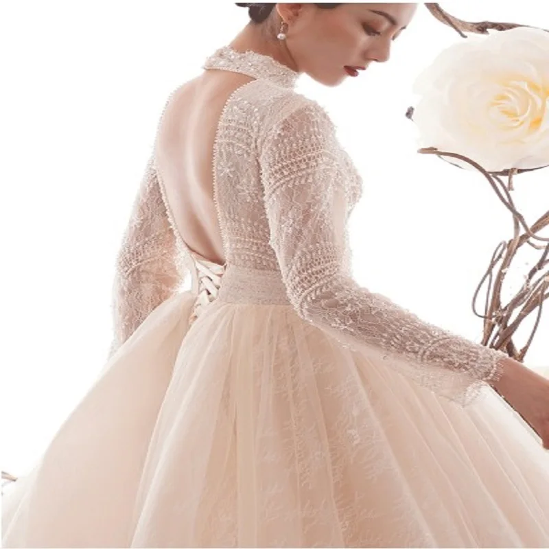Alilove 2019 New Hot Sale Simple/Luxury Dress For Wedding Sexy White/Slim/Mori Dream/Elegant Women |