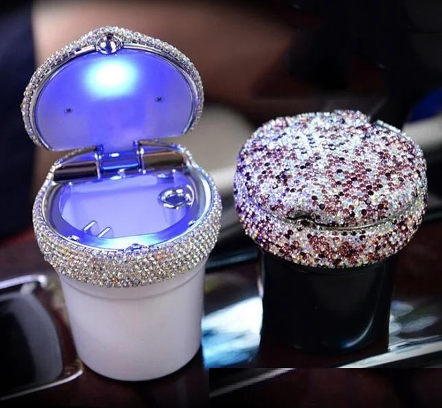 Стразы портативная автомобильная пепельница светильник со стразами