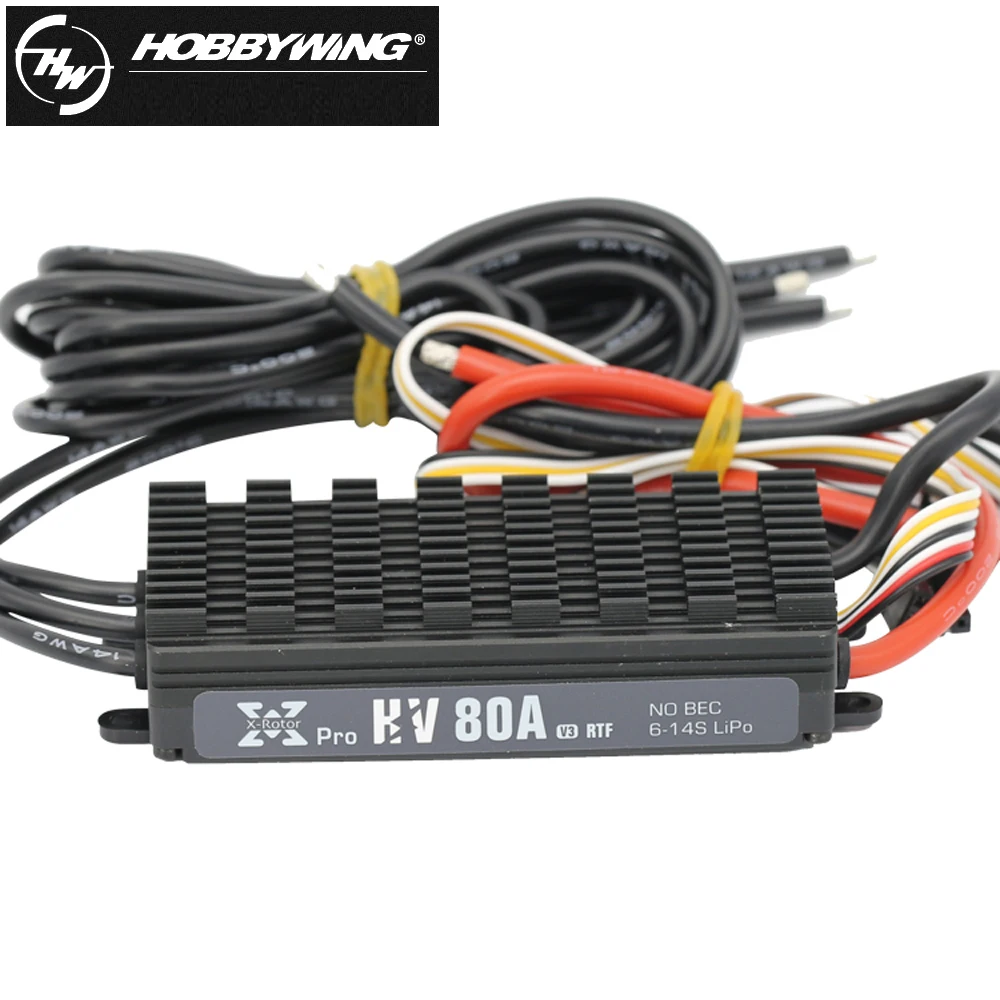 Высоковольтный электронный регулятор скорости Hobbywing XRotor Pro 80A/100A HV V3 Series 6 14S для
