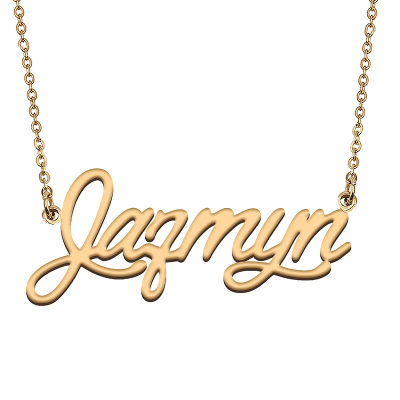 Jazmyn Custom Name Necklace Customized Pendant Choker Personalized Jewelry Gift for Women Girls Friend Christmas Present