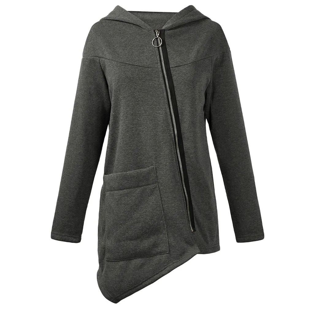 2019 Повседневный осенний женский кардиган пальто с неровным подолом длинный