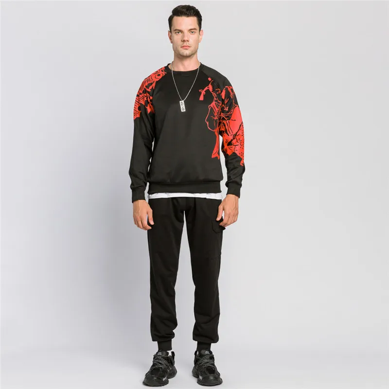 

2020 New Mens Casual Streetwear Hip Hop Tops Printed Brand Sweatshirts Men Clothing Casual New Sportswear sudaderas para hombre