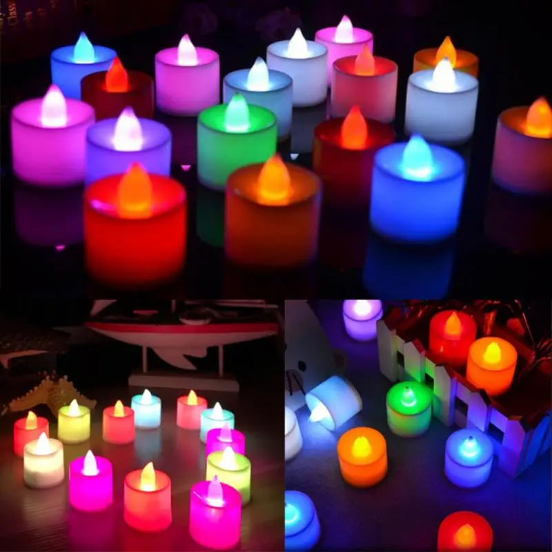 

LED Candle Lamp Light Flameless Simulation Tea Lights Wedding Candles Home Birthday Party Decoration Home Decorative Candles