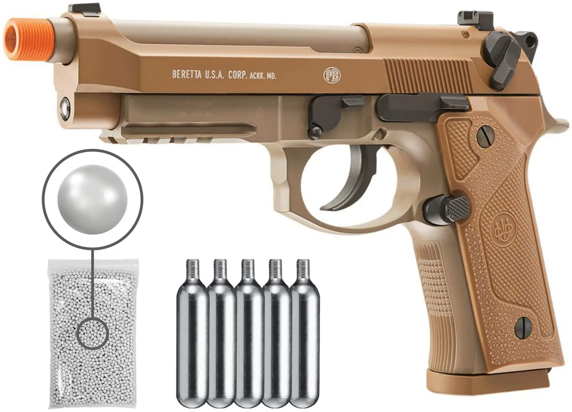 

Wearable4U Umarex Beretta M9A3 CO2 espingarda de chumbinho Blowback Auto/Semi Apistola de chumbinho Bundle Metal Wall Sign