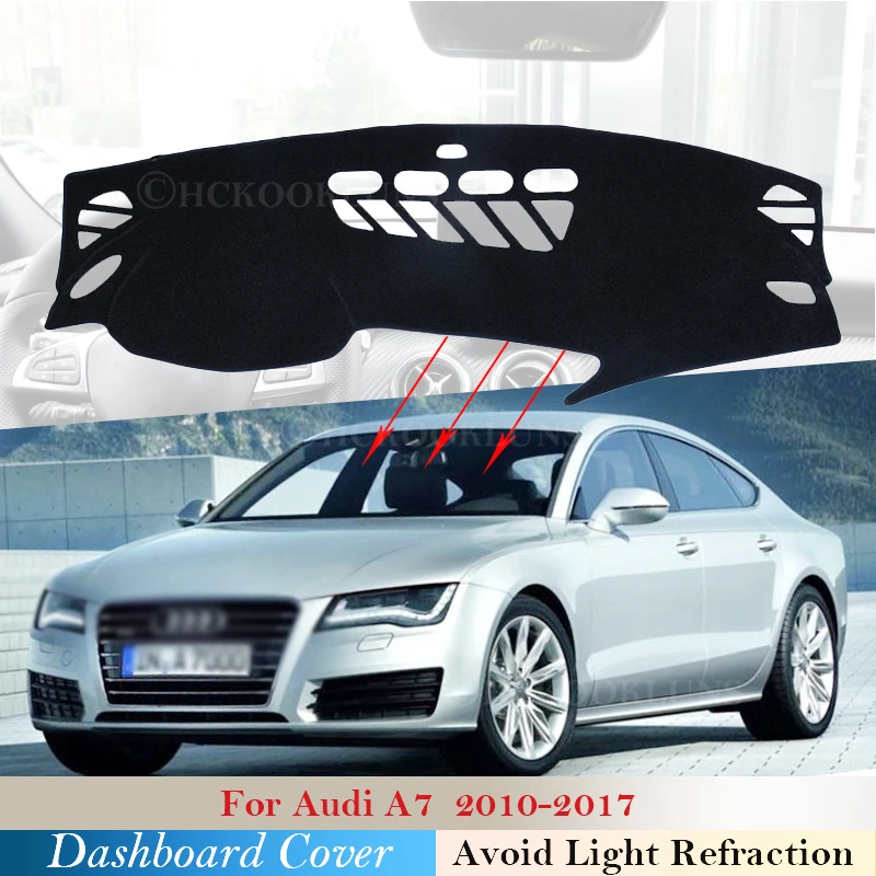 

Dashboard Cover Protective Pad for Audi A7 2010~2017 4G8 Car Accessories Dash Board Sunshade Anti-UV Carpet S7 RS7 2015 2016