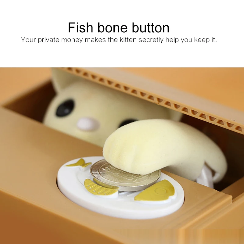 Автоматический украл монет Банка для хранения денег Организатор Кот Копилка