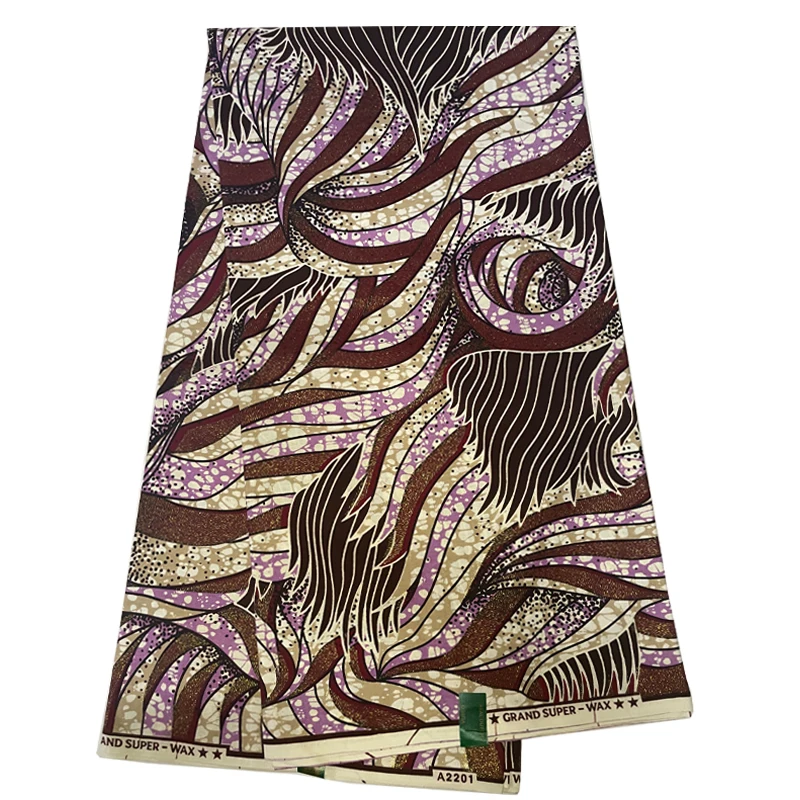 

Veritable Original African Grand Gold Wax Printed Cotton Fabric 100%Soft Breathable Real Ankara Dress Material For Sewing SP-ER