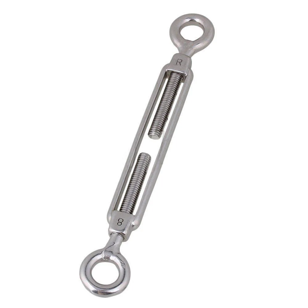 Серебро 304 нержавеющая сталь европейский стиль глаз к глазам M8 поворотные пряжки