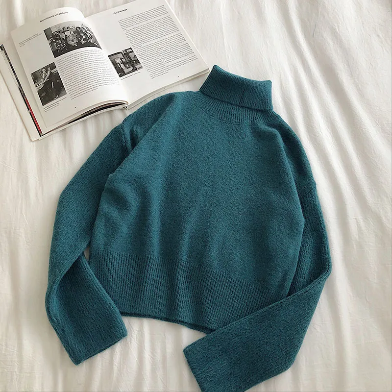 Gagarich Casual Sweater Solid High Collar Pullover Women Winter 2020 New Korean Thick Student Loose Versatile Knit Top | Женская одежда
