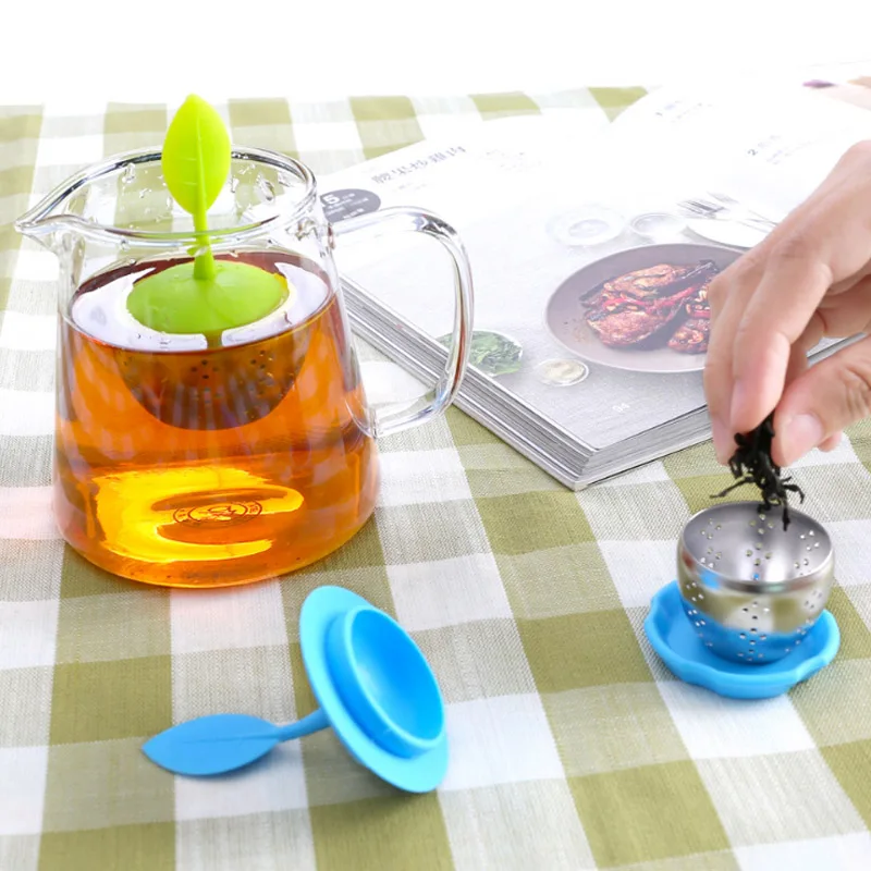 Кухонные гаджеты силиконовый многоразовый фильтр для заварки чая пищевой 1 шт.