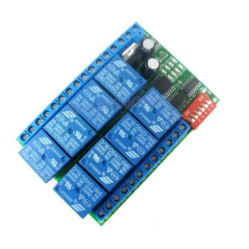 Релейный модуль Modbus RTU 485 8 каналов 12 В постоянного тока RS485 пульт дистанционного