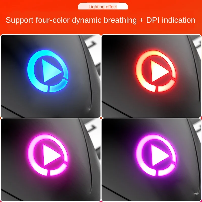 Оптическая Бесшумная компьютерная мышь Hongsund 7 кнопок 3200DPI RGB подсветильник ка |