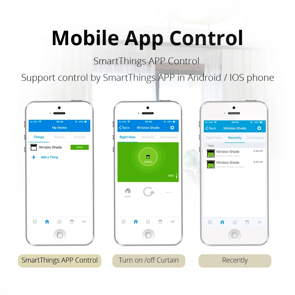 Zemismart Smartthings control Z-wave Моторизованный шаговый мотор с навесной дорожкой и настенным выключателем настраиваемое управление приложением