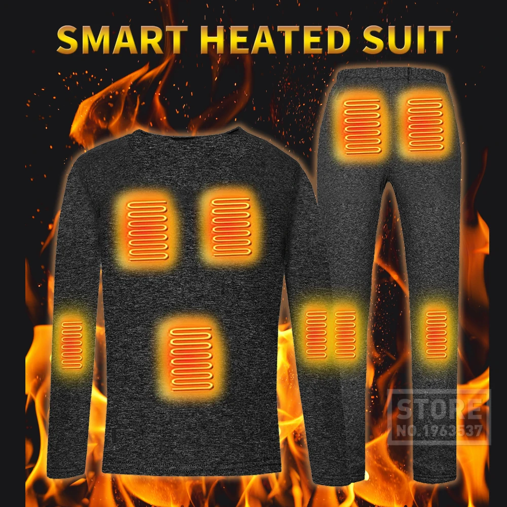 Мужская куртка с подогревом мотоциклетная электрическим комплект термобелья