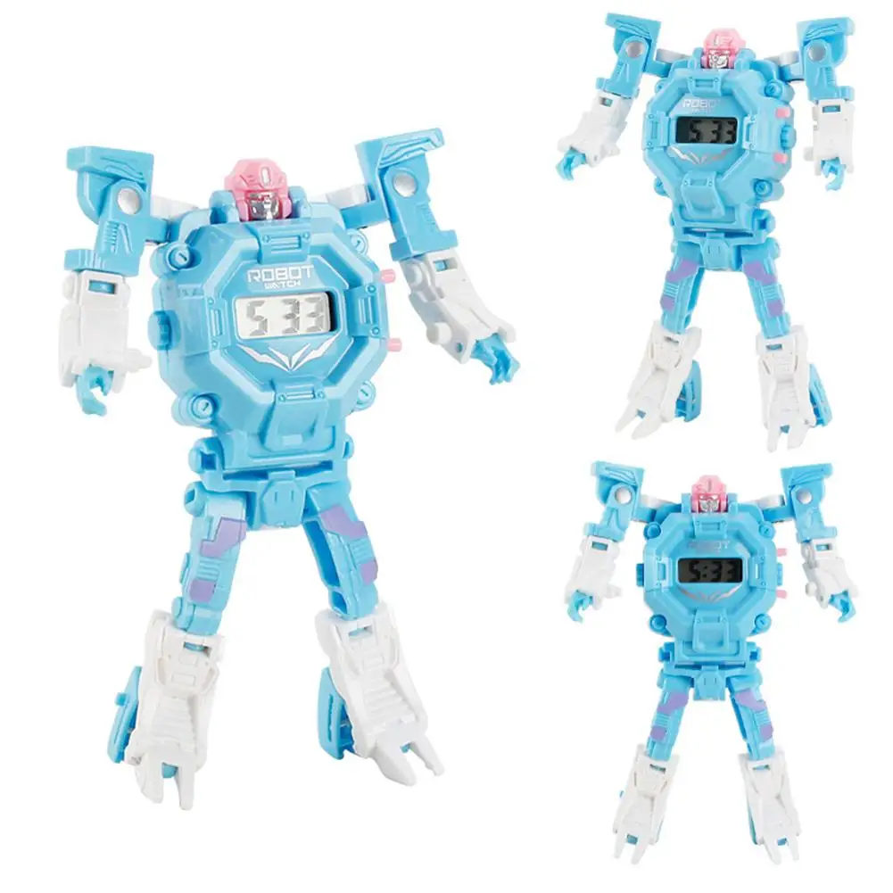 Электронные наручные часы GloryStar с мультяшным роботом трансформером цифровым