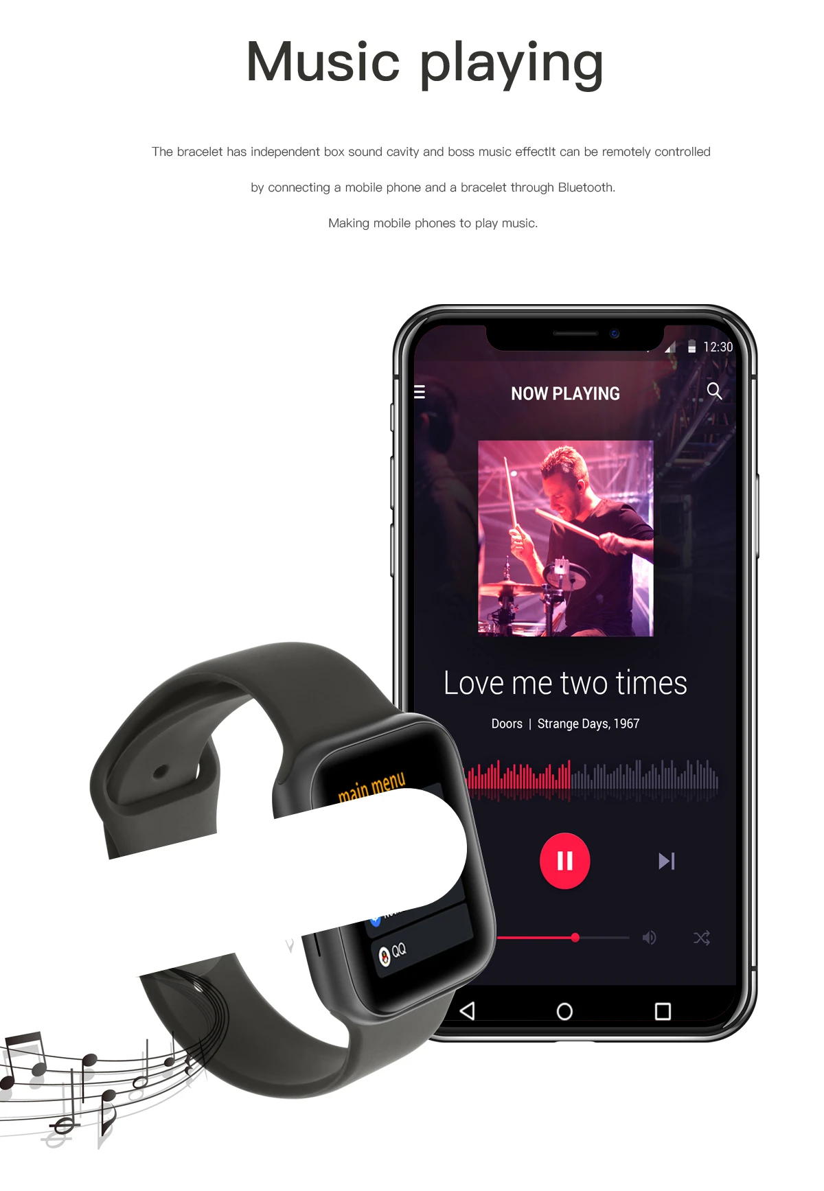 Bluetooth Смарт-часы I7 1:1 Смарт-часы 44 мм чехол для iOS Android телефон с ЭКГ-шагомер пульса pk apple Watch series 5