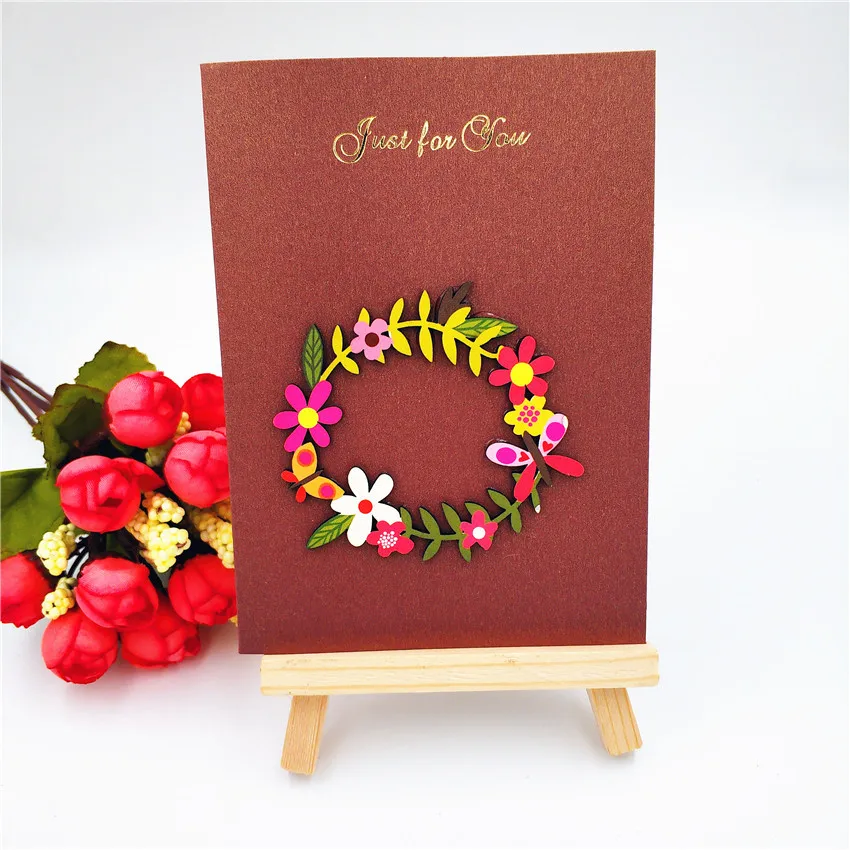 Венок металлические режущие штампы для DIY Скрапбукинг Хэллоуин цветок воротник