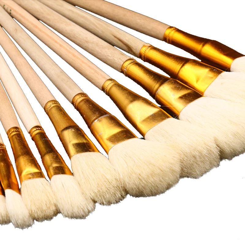 Шерстяная кисть 11 шт./уп. инструменты для рисования Чистый золотой лист