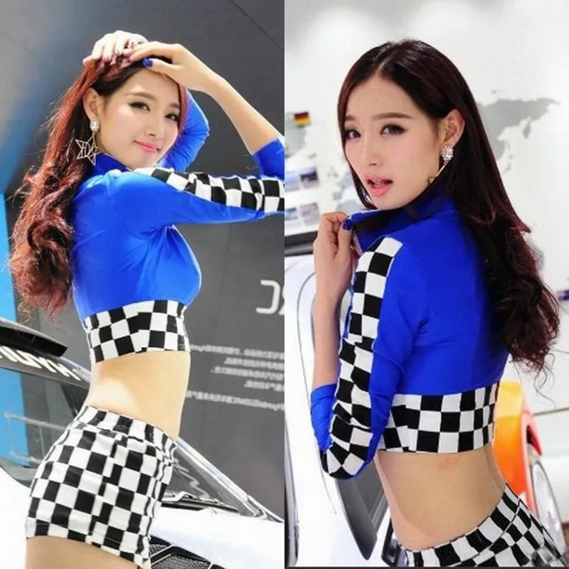 Сексуальное нижнее белье сексуальная гоночная девушка модель автомобиля костюм