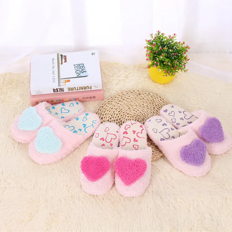 

Love Slippers Indoor Warm Home Cotton Slippers Floor Mopping Non-slip Soft Bottom Slippers Silent and Mute