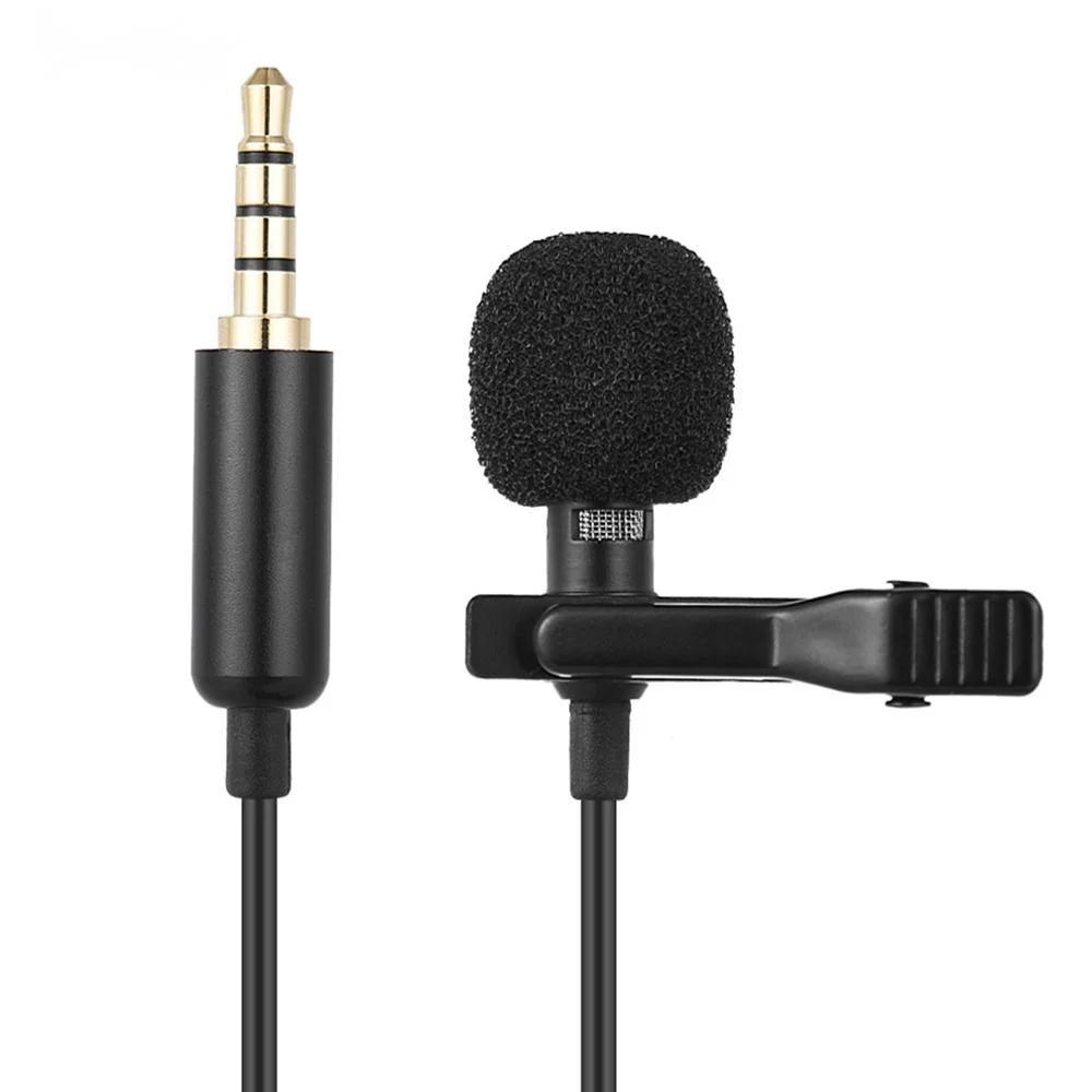 

Mini portable microphone andoer, microphone with wire, condenser, with lapel clip, mobile phone and laptop clip, 1.45m