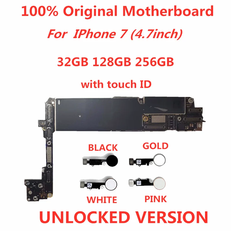 Оригинальная материнская плата SamuelT для iphone 7 разблокированная с Touch ID/NO ID logic compact
