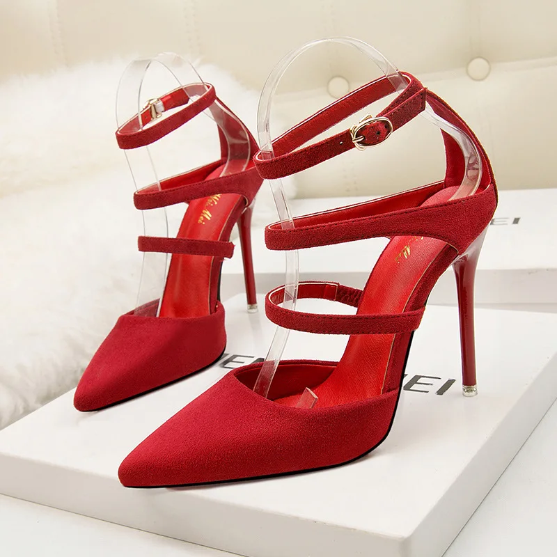 

fashion sexy fashion nightclub style thin heel shallow mouth low top high heel women's single shoes Roman women's shoes