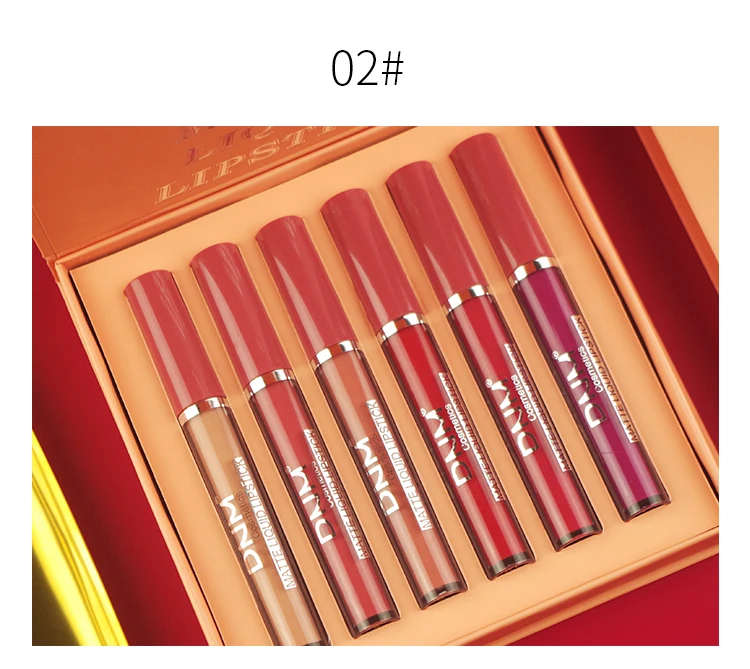 

6PCS Lip Glaze Velvet Matte Lipstick Waterproof Long Lasting Lip Glaze Lip Gloss Lip Makeup Lip Glaze Sweatproof