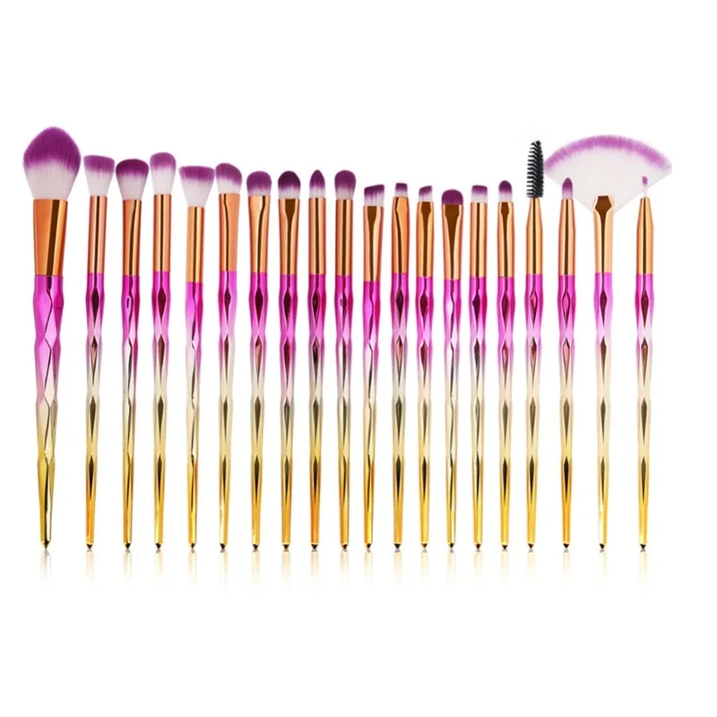 Набор кистей для макияжа с винтовой ручкой 20 шт.|Аппликатор теней век| |