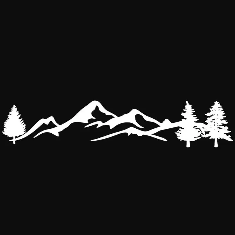 Car Styling Sticker SUV RV Camper Offroad White Tree Mountain Forest Decal Fine Appearance Good Looking Compact Durable | Автомобили и