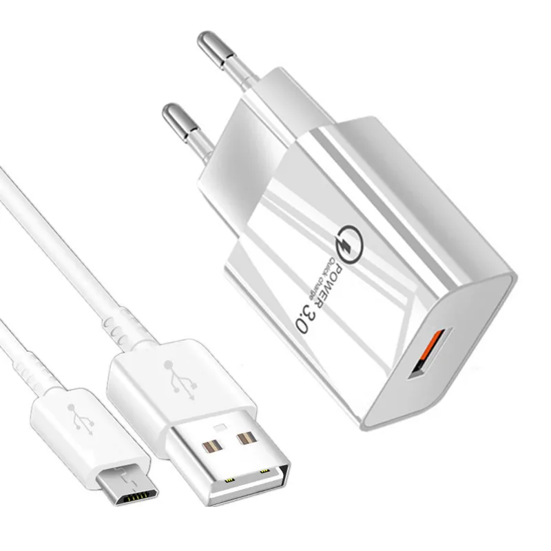 Зарядное устройство Alcatel для телефона Redmi 9 QC 3 0 1 в 5 В 7 USB Type-C кабель Micro Samsung Galaxy S3 S6