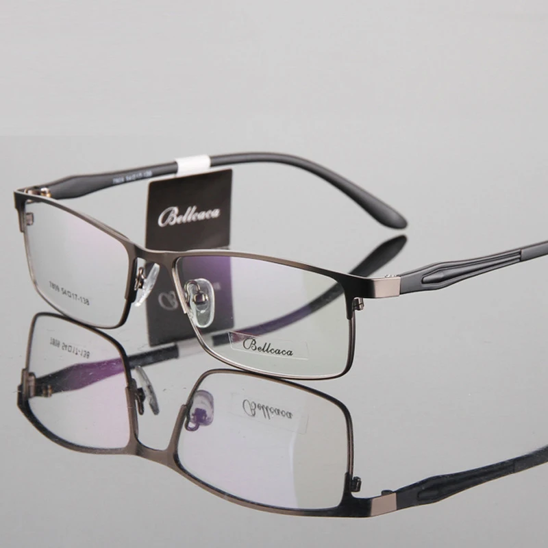 Мужские очки в полной оправе со стальной пластиной повседневные деловые мужские