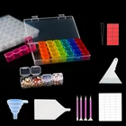 Наборы инструментов для алмазной живописи с 28 ячейками пластиковый ящик для хранения аксессуары наборы инструментов для алмазной живописи вышивка крестиком