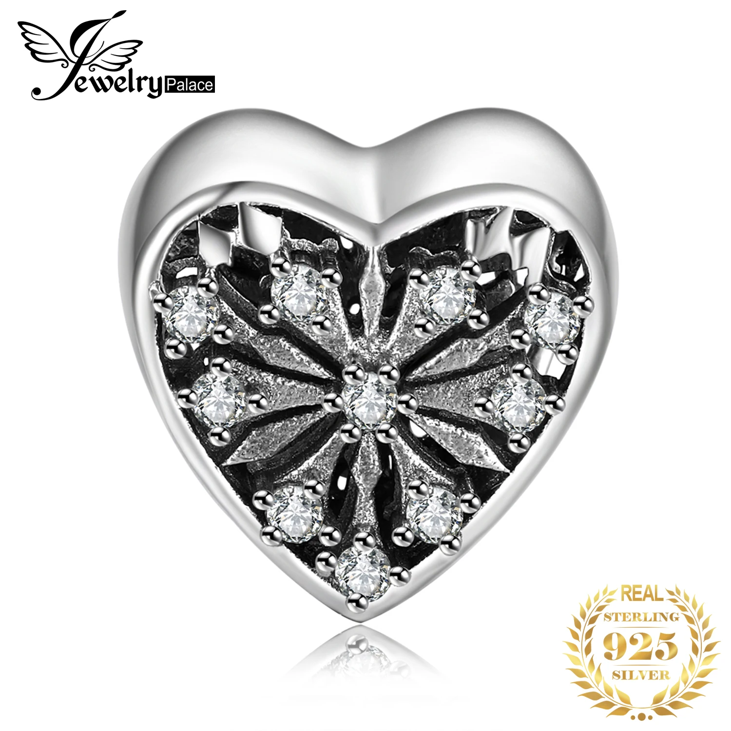 Jewelrypalace 925 пробы серебро Винтаж Eagar любовь кубические циркониевые бусины Подвески