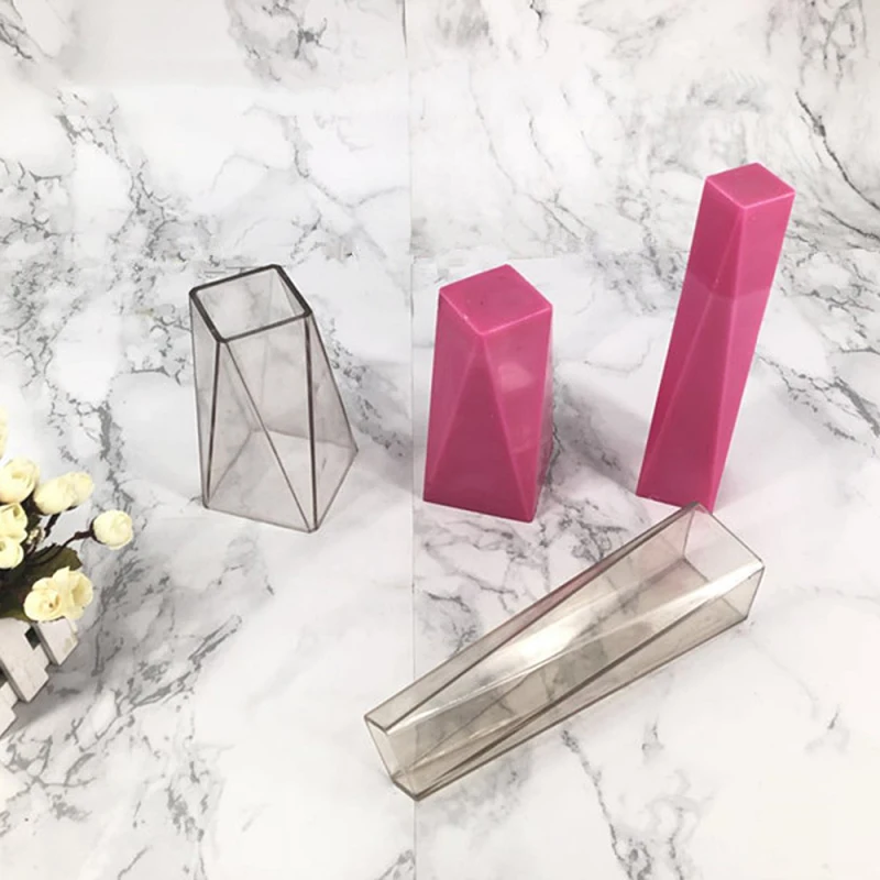 Многоугольные акриловые формы в виде свечей ручной работы для ароматерапии