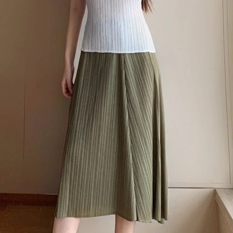 

Pleated Skirt 2020 Summer New Pleated Skirt A-line Long Skirt