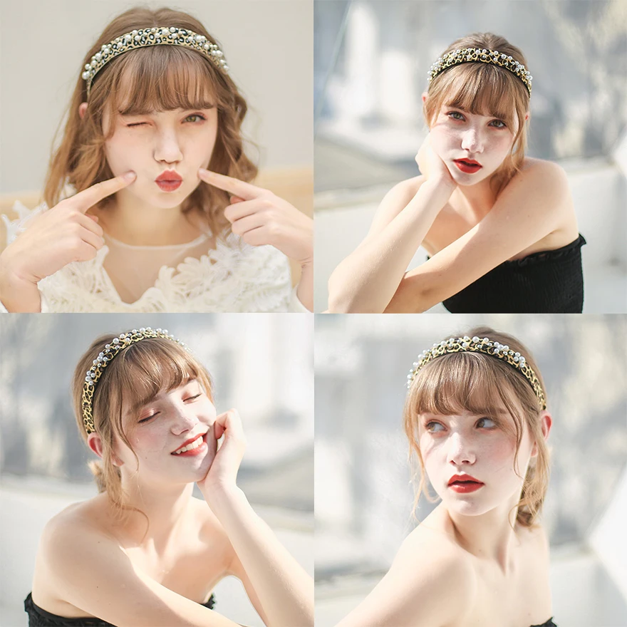 Женские леопардовые ободки для волос Molans широкий тюрбан обруч аксессуары |