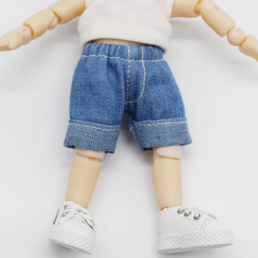 1/12 bjd Одежда для кукол OB11 короткие брюки подходит GC Ob11 obitsu11 джинсовые