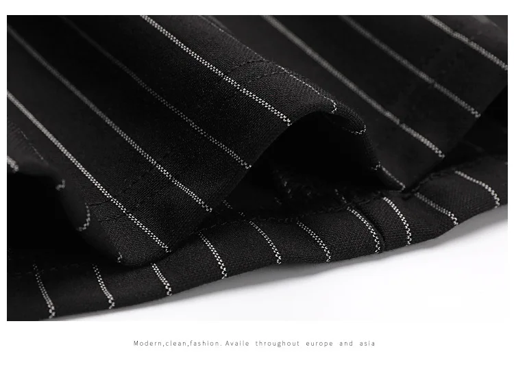 wreeima blue Stripe Women Dresses Office Lady Elegant Dress Turn-Down Collar Long Sleeve 2019 Autumn Button knee length | Женская одежда