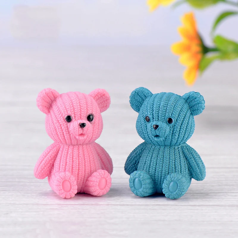 Красочный плюшевый медвежонок ПВХ кукла подвеска Россия микро сцена модель